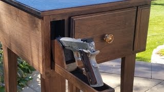 Gun Concealment Furniture End Table with Hidden Gun and Secret Compartment [upl. by Isolde]