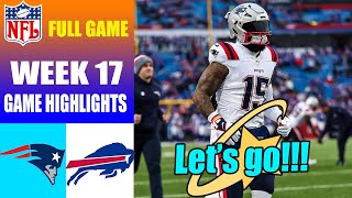 New England Patriots vs Buffalo Bills WEEK 17 FULL GAME  NFL Highlights 2023 [upl. by Maurili343]