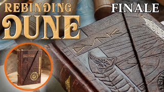 Rebinding DUNE  FINALE  Transforming A Vintage Book Leather Endbands Tooling amp the Final Reveal [upl. by Vaios504]