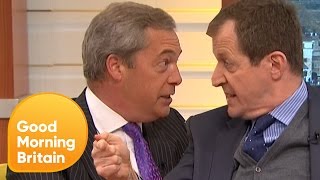 Piers Loses Control of Nigel Farages Brexit Row With Alastair Campbell  Good Morning Britain [upl. by Anahgem]