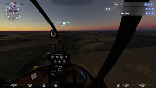 FlightSim R44 Bothaville Airport to Nampo Park Stunning Free State sunset [upl. by Cirda]