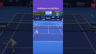 2024 MONTERREY Open R1 Andreeva vs Kalinina 61 64 wta tennis highlights [upl. by Llewsor]