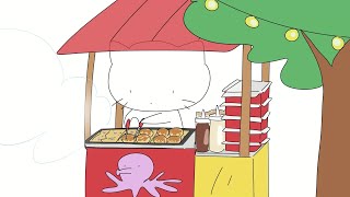 Cats Takoyaki Stand ASMR Animation [upl. by Einwahs113]