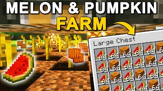 EASY Automatic Melon  Pumpkin Farm in Minecraft 121 Tutorial [upl. by Nevets339]