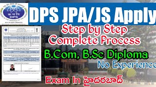 DPSDAE Apply Online Telugu 2023DPS JPA JS 2023 Form Fill upDPS DAE JPA Application Form Fill 2024 [upl. by Otxis]