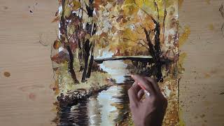 watercolor painting tutorial  easy landscape painting [upl. by Fia]