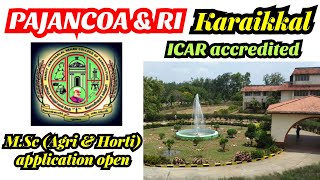 PAJANCO amp RI MSc Agri and Horti admissions open  ICAR accredited  Affiliated to Pondicherry Univ [upl. by Yeltihw]