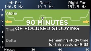 v1 90 Minutes of Focused Studying The Best Binaural Beats [upl. by Leinad]