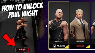 How To Unlock Paul Wight In AEW Fight Forever AKA The Big Show  Road To The Elite [upl. by Jemimah]