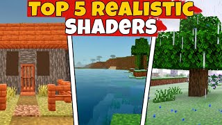 Top 5 Realistic Shaders for Minecraft Pocket Edition  Minecraft PE Shaders [upl. by Ennaoj273]