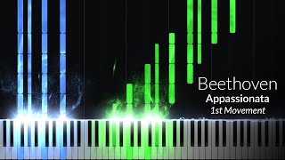 Beethoven  Appassionata 1st Movement Opus 57 No 23 Piano Tutorial [upl. by Cacia]