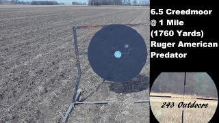 65 Creedmoor at 1 Mile 1760 Yards Ruger American Predator [upl. by Plume]