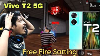 VIVO T2 5G Free fire gameplay Test ⚡ Vivo T2 gaming test amp sensitivity  Unboxing Vivot25g [upl. by Emyam]