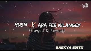 Husn X Apa Fer Milangey  Lofi  Slowed  Reverb  Mashup Song  BARKYAEDITX [upl. by Yesnik500]