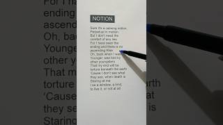 Notion lyrics song by the Rare Occasions notion therareoccasion lyrics [upl. by Llenahs786]