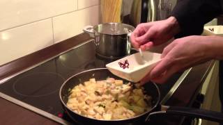 Koch Rezepte HähnchenAnanasCurry mit Reis machen  Hähnchen Ananas Wok kochen [upl. by Aillicirp]