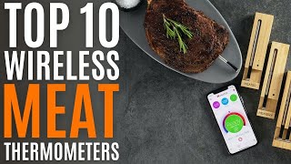 Top 10 Best Wireless Meat Thermometers of 2021  Smart Grill Thermometer for Cooking BBQ Oven [upl. by Yoko192]