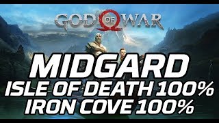 God of War Midgard  Isle of Death amp Iron Cove 100 [upl. by Eural]