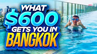 My 600 Luxury Bangkok Apartment Thailand Cost of Living 2024 🇹🇭 [upl. by Poppas494]