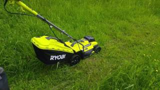 Ryobi Gräsklippare 18V Test [upl. by Rabaj]