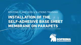 How to install a self adhesive base sheet membrane on a parapet [upl. by Navert]