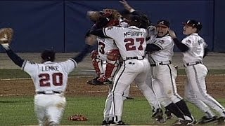 1995 WS Gm6 Braves clinch the 1995 World Series [upl. by Aitercal]