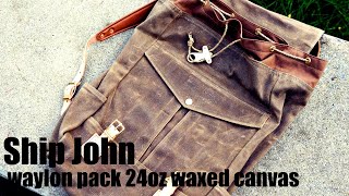 SHIP JOHN Wills jacket in backpack form Waylon pack 24oz waxed canvas [upl. by Faxen]