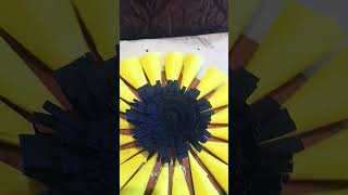 diy beautiful sunflower 🌻 making Craft queen creations 👑 shorts [upl. by Nylle108]