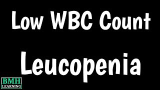 Leucopenia  Low WBC Count  Causes Symptoms Treatment Of Leucopenia  Types Of Leucopenia [upl. by Rayna]