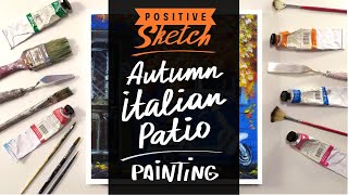 Cityscape Acrylic Painting  Italy Town Painting Tutorial [upl. by Lotti]