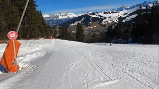 Skiing RED OLYMPIQUE amp Red STADE SLALOM  MEGEVE ski resort GoPro HD POV  Feb 2024 [upl. by Krystal]