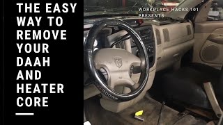 Dodge ram dash and heater core removal the easy way [upl. by Sherrer]