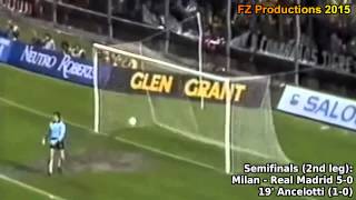 19881989 European Cup AC Milan All Goals Road to Victory [upl. by Aliel127]