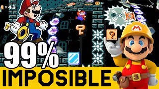 La Dificultad Aumenta Brutalmente con el Final Verdadero  NIVELES 99 IMPOSIBLES 56  Mario Maker [upl. by Ahseeyt]