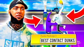 HOW to GET a CONTACT DUNK EVERY TIME  NEVER GET BLOCKED on NBA 2K22 BEST DUNK PACKAGES [upl. by Aynotahs]