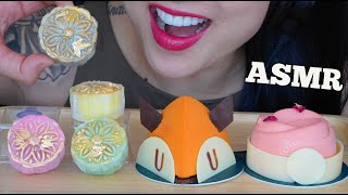 ASMR MOCHI MOONCAKE VS MOUSSE CAKE SOFT RELAXING EATING SOUNDS NO TALKING  SASASMR [upl. by Durning]