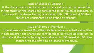 Shares Issued at Par Premium and Discount [upl. by Omle]