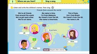 Friends From Around The World  Song from Year 4 English Textbook [upl. by Hermie]