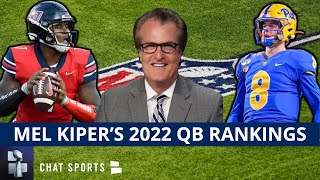 Mel Kiper’s Top 10 QB Prospects For 2022 NFL Draft Led By Kenny Pickett  UPDATED Draft Rankings [upl. by Lannie192]