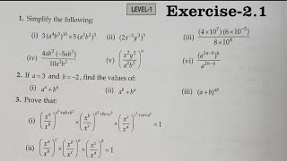 RD Sharma Class 9 Solutions Chapter 2 Exponents Of Real Numbers Ex 21 Q1 to Q7 [upl. by Ecurb]