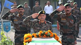 Rajouri Encounter Northern Army Commander Lt General Upendra Dwivedi paid homage to the bravehearts [upl. by Elleinnad]