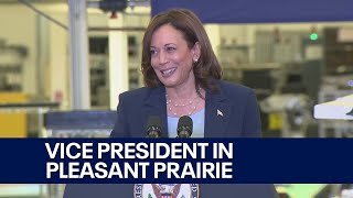 Kamala Harris in Wisconsin visits Sanmina  FOX6 News Milwaukee [upl. by Schroder344]