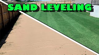 Using SAND to LEVEL Your LAWN  Topdressing for a FLAT Lawn [upl. by Levitus]