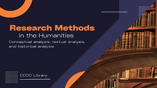 Research Methods in the Humanities [upl. by Dlorah]