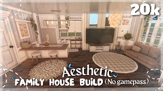 20K BLOXBURG AESTHETIC FAMILY HOUSE BUILD NO GAMEPASS [upl. by Tristas]