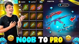 Free Fire NOOB TO PRO In 5Mins I Bought All Guns Skins And Bundle😍 In 99 Diamonds Garena Free Fire [upl. by Redmond]