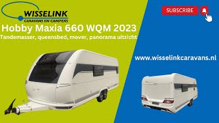 HOBBY Maxia 660 WQM 2023  GEWELDIGE TANDEMASSER CARAVAN MET QUEENSBED LOUNGEBANK amp PANORAMAUITZICHT [upl. by Htebasyle]