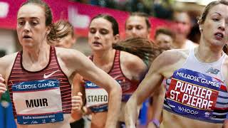 Past Millrose Games Winners Muir amp St Pierre Due to Clash in New York [upl. by Anelyak114]