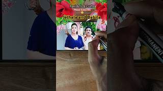 TMKOC Jethalal and Babita draw on plastic thaili shorts tmkoc jethalal babita trending new [upl. by Annasor605]