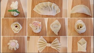 10 Ways to Wrap Wontons  Wonton Wrappers  Easy Wonton amp Dumpling Wrappers Recipe [upl. by Anamor699]